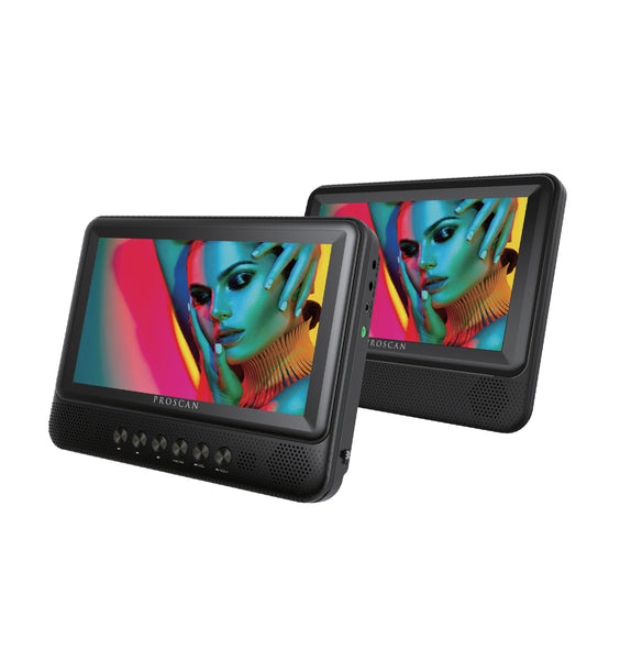 proscan 7 dual screen portable dvd player sdvd7751 black