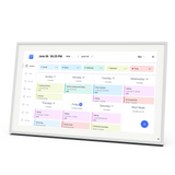 15.6"  Smart Family Calendar Wi-Fi Cloud Digital Picture Frame, White