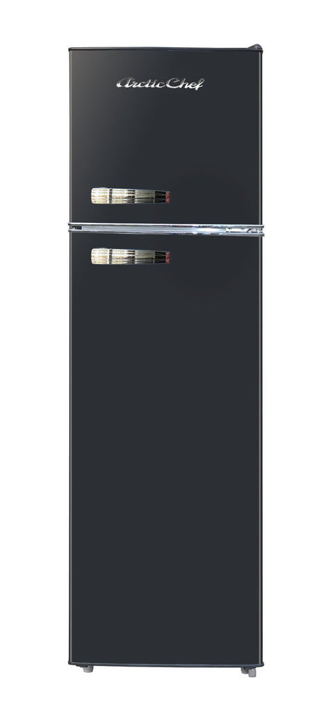 Arctic Chef, 10 Cu. Ft. Top Mount Retro Refrigerator, Black