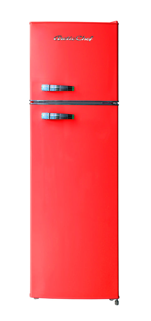Arctic Chef, 10 Cu. Ft. Top Mount Retro Refrigerator, Red