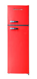 Arctic Chef, 10 Cu. Ft. Top Mount Retro Refrigerator, Red