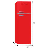 Arctic Chef, 10 Cu. Ft. Top Mount Retro Refrigerator, Red
