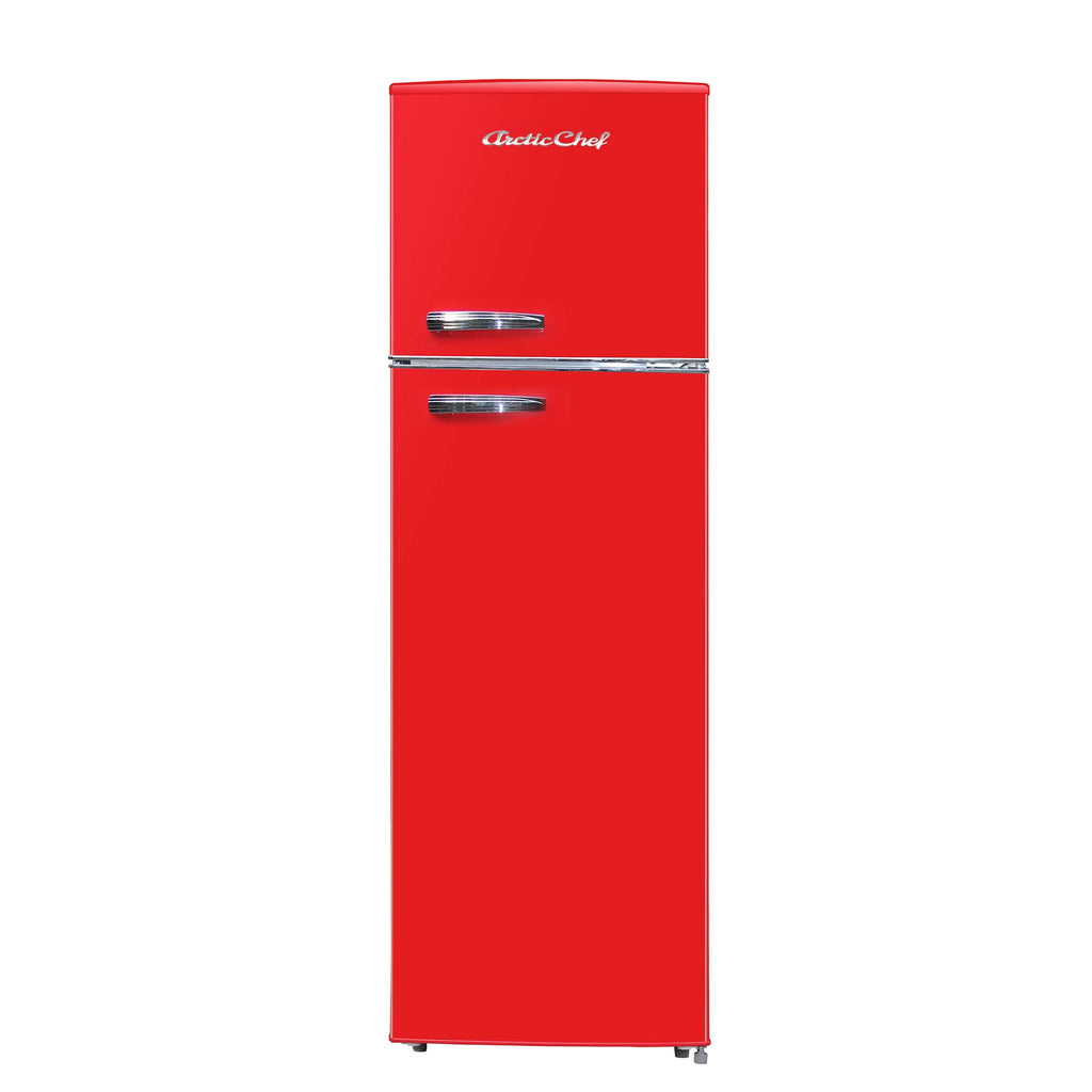 Arctic Chef, 10 Cu. Ft. Top Mount Retro Refrigerator, Red