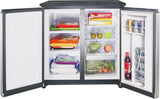 Artic Chef, 5.5 Cu. Ft. Side By Side 2 Door Refrigerator/Freezer, Stainless Steel
