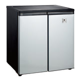 Artic Chef, 5.5 Cu. Ft. Side By Side 2 Door Refrigerator/Freezer, Stainless Steel