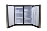 Artic Chef, 5.5 Cu. Ft. Side By Side 2 Door Refrigerator/Freezer, Stainless Steel