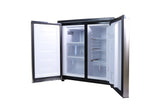 Artic Chef, 5.5 Cu. Ft. Side By Side 2 Door Refrigerator/Freezer, Stainless Steel