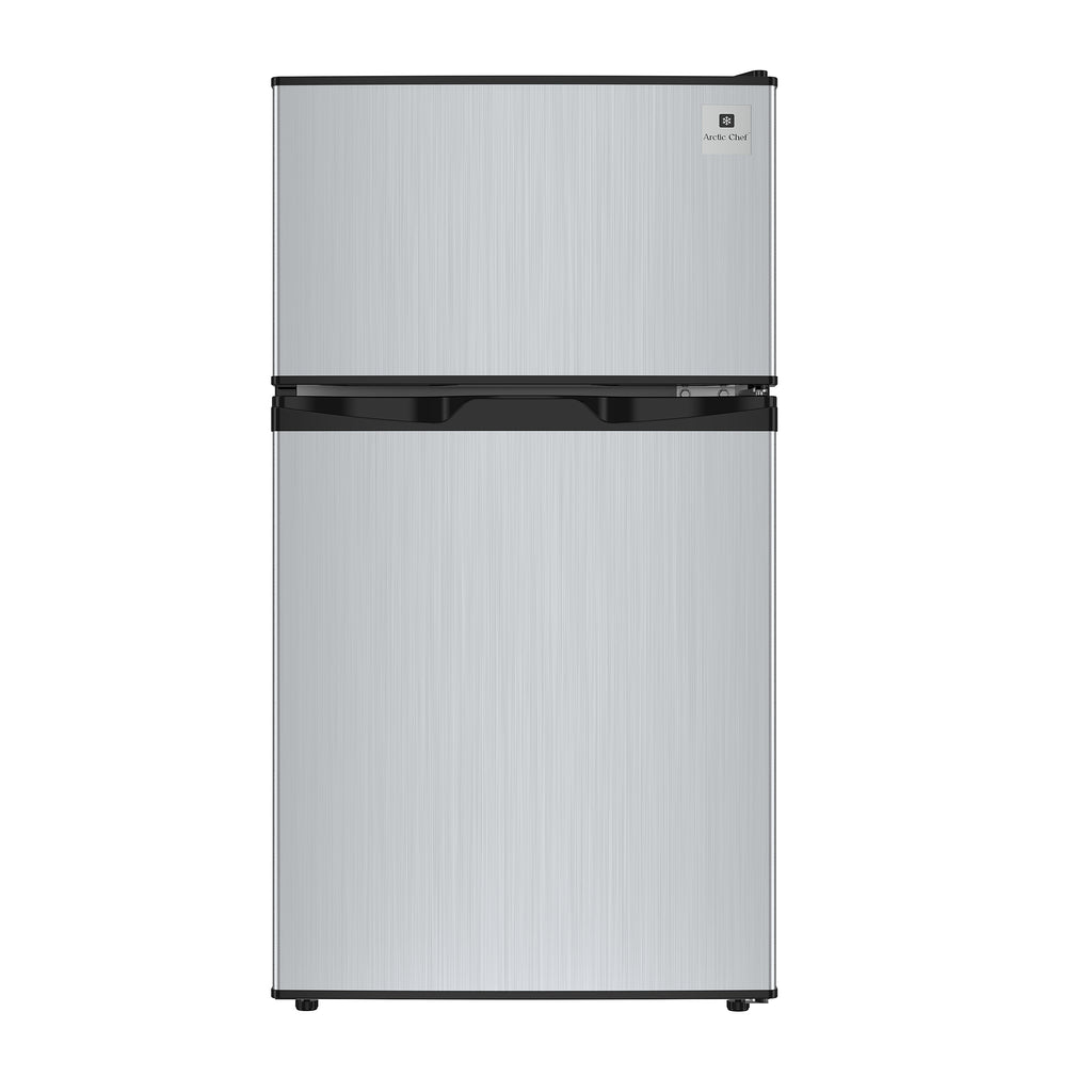 Arctic Chef, 3.2 Cu. Ft. Compact Refrigerator, 2 Door, Stainless Steel