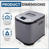 Culinary Chef Bread Maker, 15 Program, Black Stainless Steel