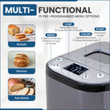 Culinary Chef Bread Maker, 15 Program, Black Stainless Steel