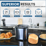Culinary Chef Bread Maker, 15 Program, Black Stainless Steel