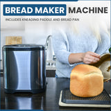 Culinary Chef Bread Maker, 15 Program, Black Stainless Steel