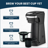 Culinary Chef 2-In-1 Coffee Maker K Cup/Ground Coffee Compatible, Black