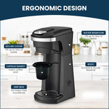 Culinary Chef 2-In-1 Coffee Maker K Cup/Ground Coffee Compatible, Black