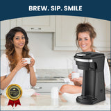 Culinary Chef 2-In-1 Coffee Maker K Cup/Ground Coffee Compatible, Black
