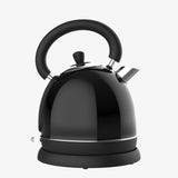 Culinary Chef, Cordless Retro Kettle With Thermometer, Black