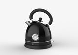 Culinary Chef, Cordless Retro Kettle With Thermometer, Black
