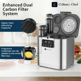 Culinary Chef 3.8L Smart Electric Food Waste Composter, Stainless Steel