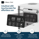 Culinary Chef 3.8L Smart Electric Food Waste Composter, Stainless Steel
