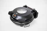Culinary Chef, High Temperature Indoor Pizza Maker- Built In Thermostat& Pizza Stone, Black