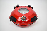 Culinary Chef, High Temperature Indoor Pizza Maker- Built In Thermostat& Pizza Stone, Red