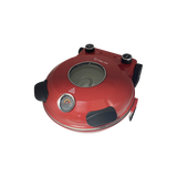 Culinary Chef, High Temperature Indoor Pizza Maker- Built In Thermostat& Pizza Stone, Red