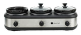 Culinary Chef, 3 x 2.5 Qt. Triple Slow Cooker, Stainless Steel