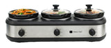 Culinary Chef, 3 x 2.5 Qt. Triple Slow Cooker, Stainless Steel