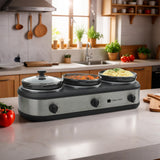 Culinary Chef, 3 x 2.5 Qt. Triple Slow Cooker, Stainless Steel