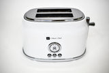 Culinary Chef, 2 Slice Retro Toaster, White