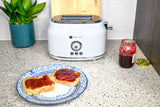 Culinary Chef, 2 Slice Retro Toaster, White