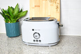 Culinary Chef, 2 Slice Retro Toaster, White
