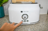 Culinary Chef, 2 Slice Retro Toaster, White