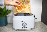 Culinary Chef, 2 Slice Retro Toaster, White