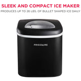 Frigidaire, 26 Lbs. Countertop Ice Maker, Bullet Shaped Ice, Black