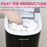 Frigidaire, 26 Lbs. Countertop Ice Maker, Bullet Shaped Ice, Black