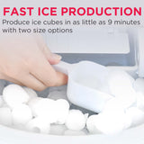 Frigidaire, 26 Lbs. Countertop Ice Maker, Bullet Shaped Ice, Red