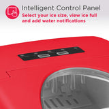 Frigidaire, 26 Lbs. Countertop Ice Maker, Bullet Shaped Ice, Red