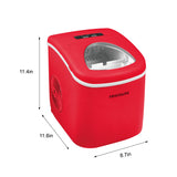 Frigidaire, 26 Lbs. Countertop Ice Maker, Bullet Shaped Ice, Red