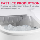 Frigidaire, 26 Lbs. Countertop Ice Maker, Bullet Shaped Ice, White
