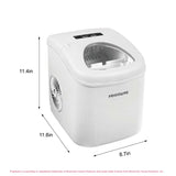 Frigidaire, 26 Lbs. Countertop Ice Maker, Bullet Shaped Ice, White