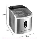 Frigidaire, 26 Lbs. Retro Countertop Ice Maker, With Self Cleaning Function, Bullet Shaped Ice, Stainless Steel