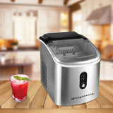 Frigidaire, 26 Lbs. Retro Countertop Ice Maker, With Self Cleaning Function, Bullet Shaped Ice, Stainless Steel