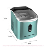 Frigidaire, 26 Lbs. Retro Countertop Ice Maker, With Self Cleaning Function, Bullet Shaped Ice, Blue Stainless Steel