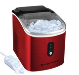 Frigidaire, 26 Lbs. Retro Countertop Ice Maker, With Self Cleaning Function, Bullet Shaped Ice, Red Stainless Steel