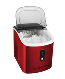Frigidaire, 26 Lbs. Retro Countertop Ice Maker, With Self Cleaning Function, Bullet Shaped Ice, Red Stainless Steel