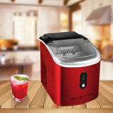 Frigidaire, 26 Lbs. Retro Countertop Ice Maker, With Self Cleaning Function, Bullet Shaped Ice, Red Stainless Steel