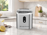 Frigidaire, 26 Lbs. Retro Countertop Ice Maker, With Self Cleaning Function, Bullet Shaped Ice, Stainless Steel