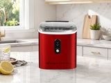 Frigidaire, 26 Lbs. Retro Countertop Ice Maker, With Self Cleaning Function, Bullet Shaped Ice, Red Stainless Steel