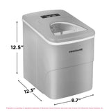 Frigidaire, 26 Lbs. Countertop Ice Maker, Bullet Shaped Ice, Silver